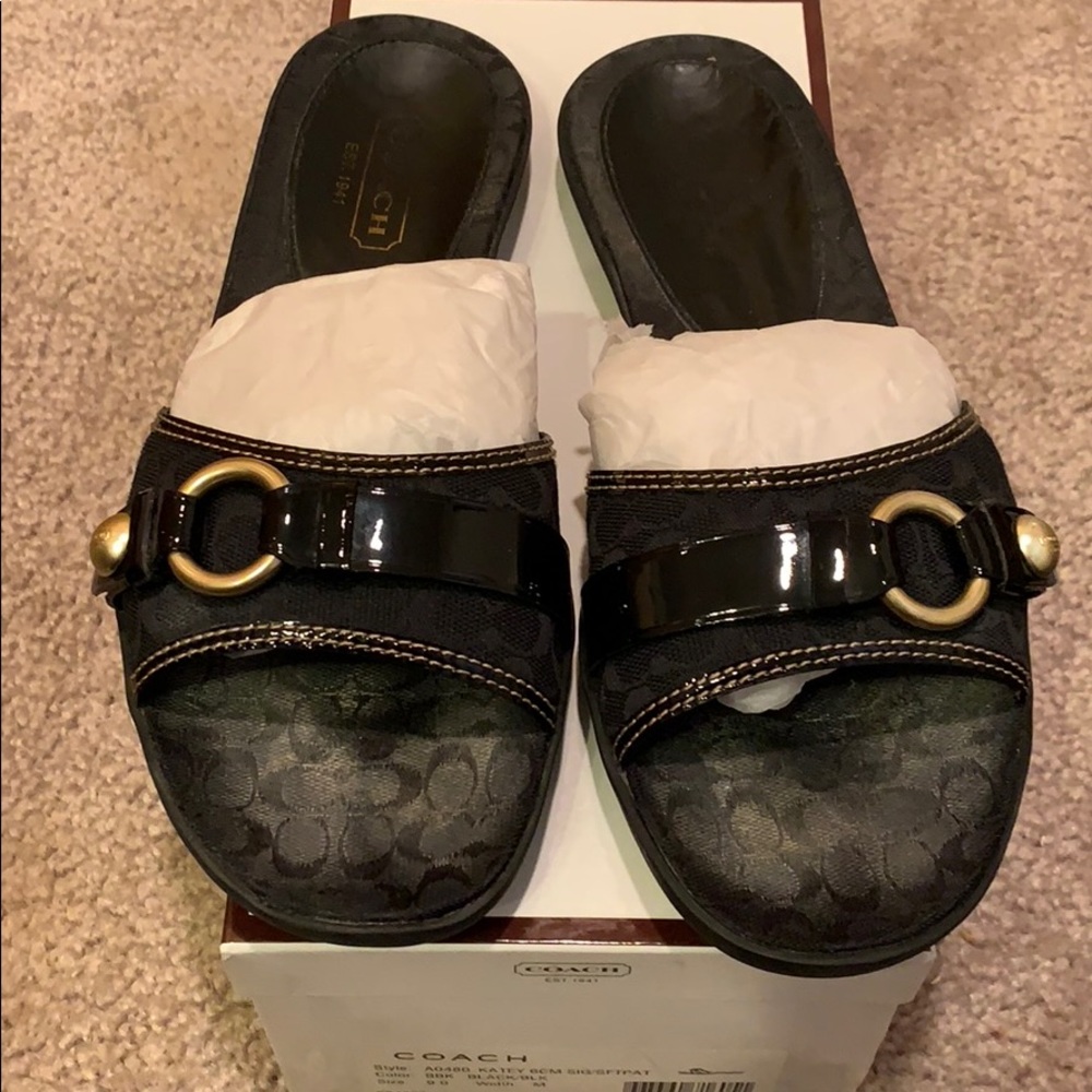 Coach slide on sandals